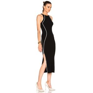 (Sold)NWT Sleeveless Black High Slit Bandage Dress